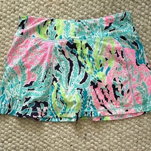 Lilly Pulitzer Neon Coral Reef Print Skort - Pink, Teal & Lime